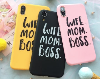 wife mom boss phone case