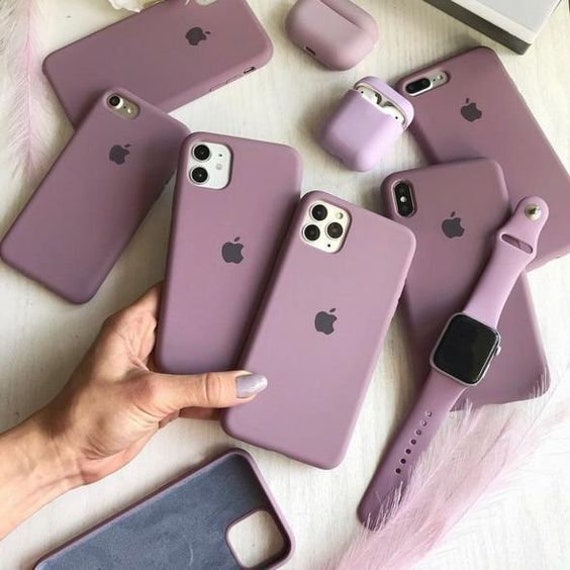 Black Currant Solid Colors Silicone Phone Case for Iphone 14 Etsy