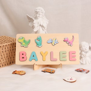 Wooden Name Puzzle, Personalized Name Puzzle for Baby, Name Puzzles for Toddlers, Montessori Baby Toys, First Birthday Gift/Baby Shower Gift