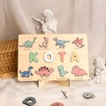 Custom Dinosaur Name Puzzle, Dinosaur First Birthday Gift, Dino Baby Shower Gift, Personalized Montessori Toys, 2 Years Old, Nursery Decor product logo
