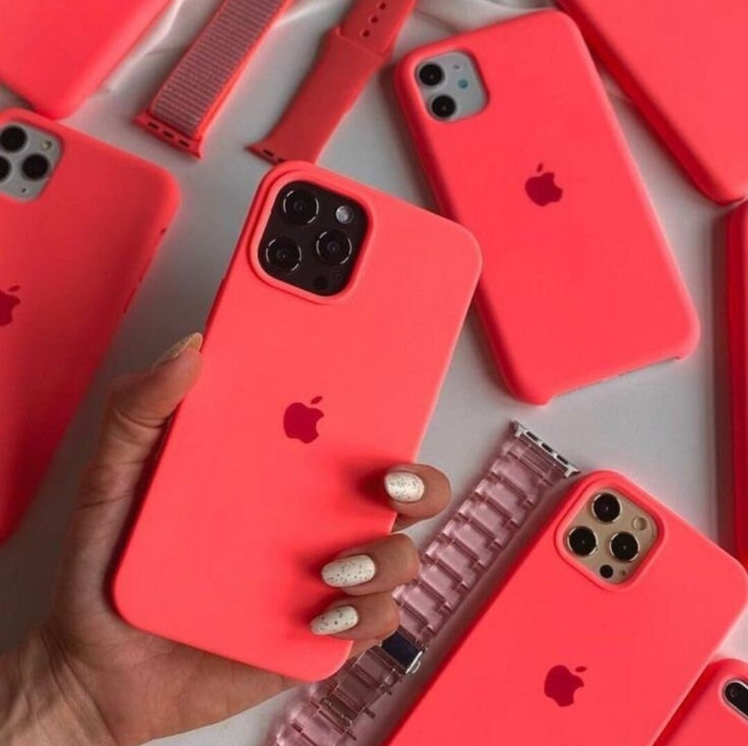 Coque de téléphone en silicone Peach Red Colors pour iPhone - Etsy France