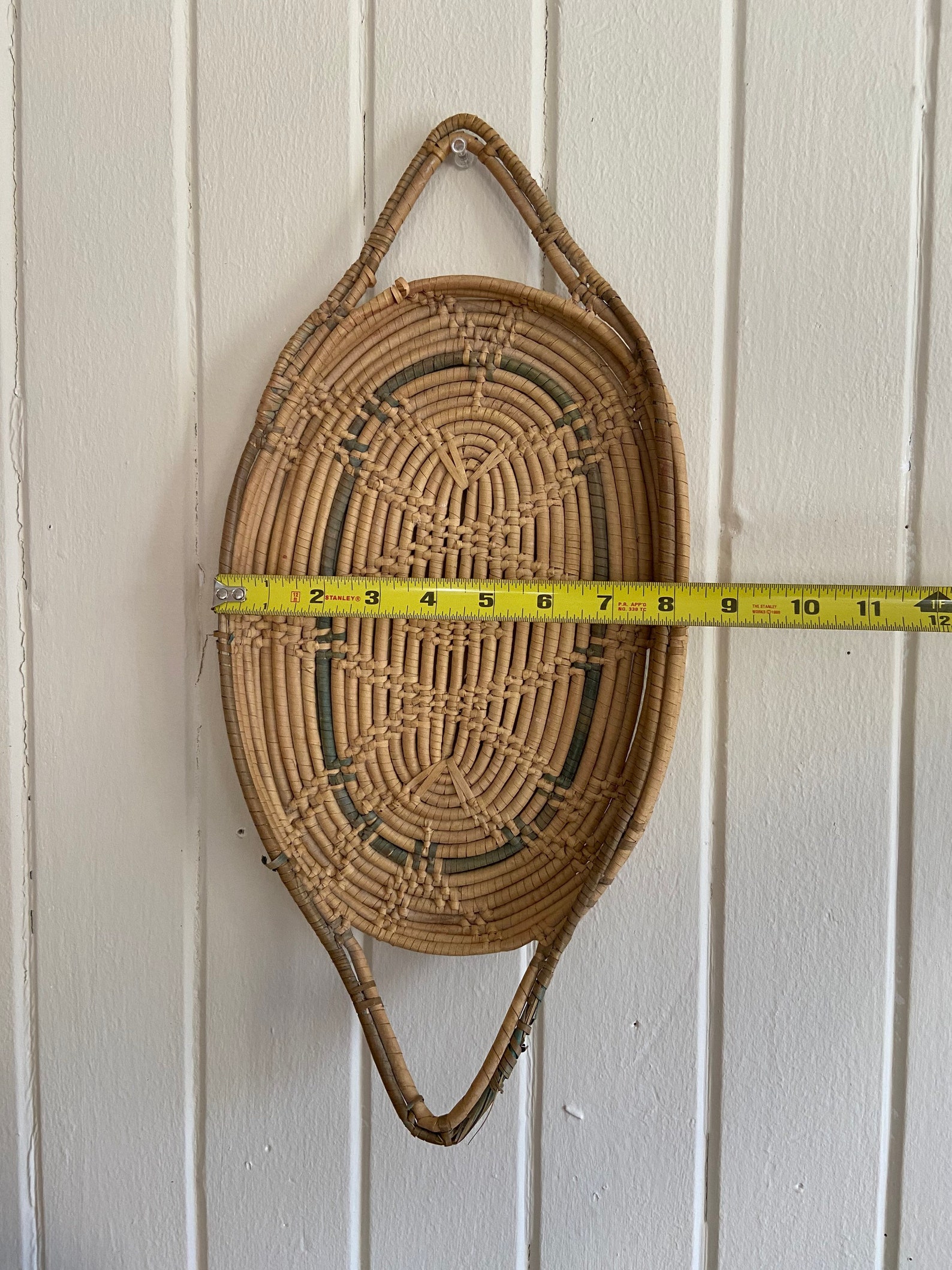 Woven Wicker basket wall decor Etsy