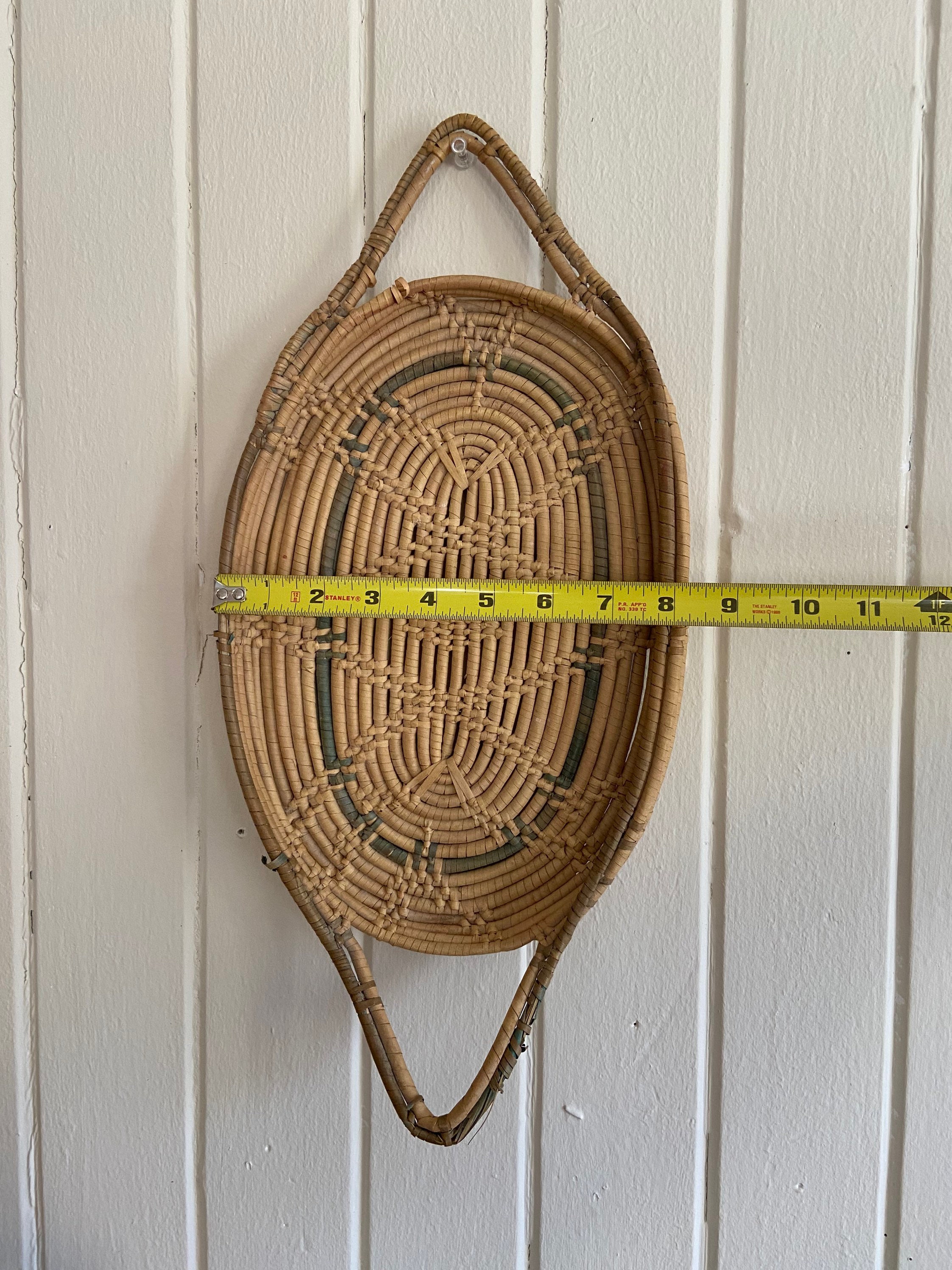 Woven Wicker basket wall decor Etsy