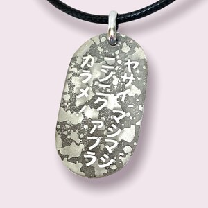 Stainless pendant Character tag Ramen-loving dog tag Comical Japanese tag pendant