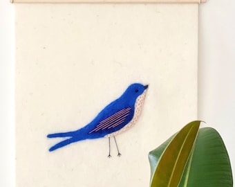 Embroidered felting kit: The swallow