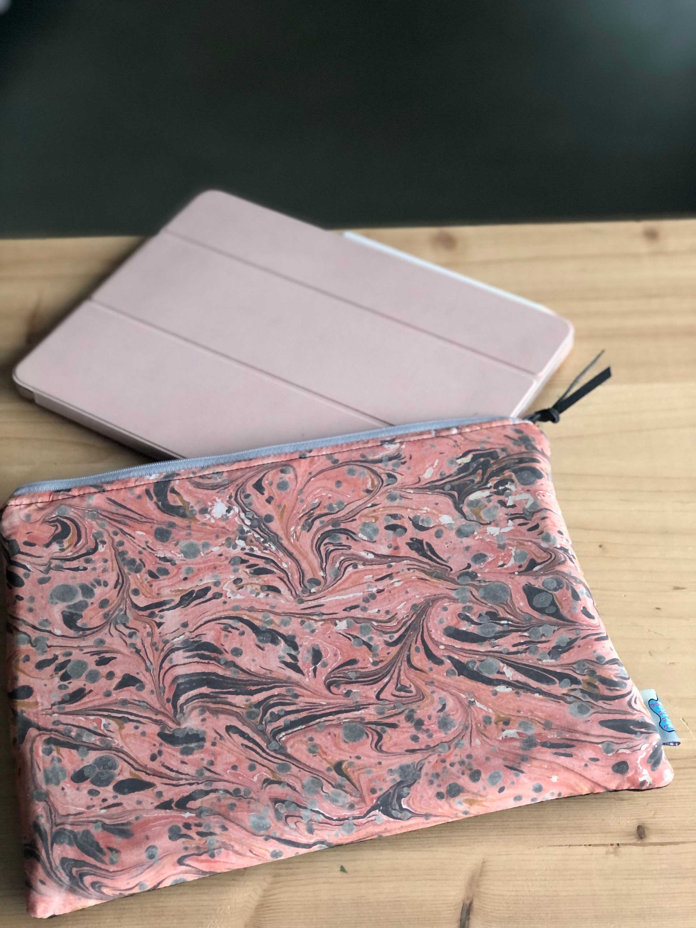 Pochette Zippée en Tissu Marbré - Zippy Pouch in Marbled Fabric