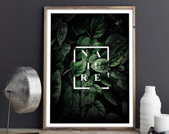 Impressão 3D da natureza, impressão de flores, impressão de floresta, floresta tropical, impressão de selva, impressão digital, pôster, impressão 3D, arte de parede, impressão de quarto, decoração de casa