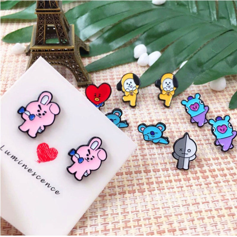 BTS earrings kpop gifts for friends/kpop Christmas gifts Etsy