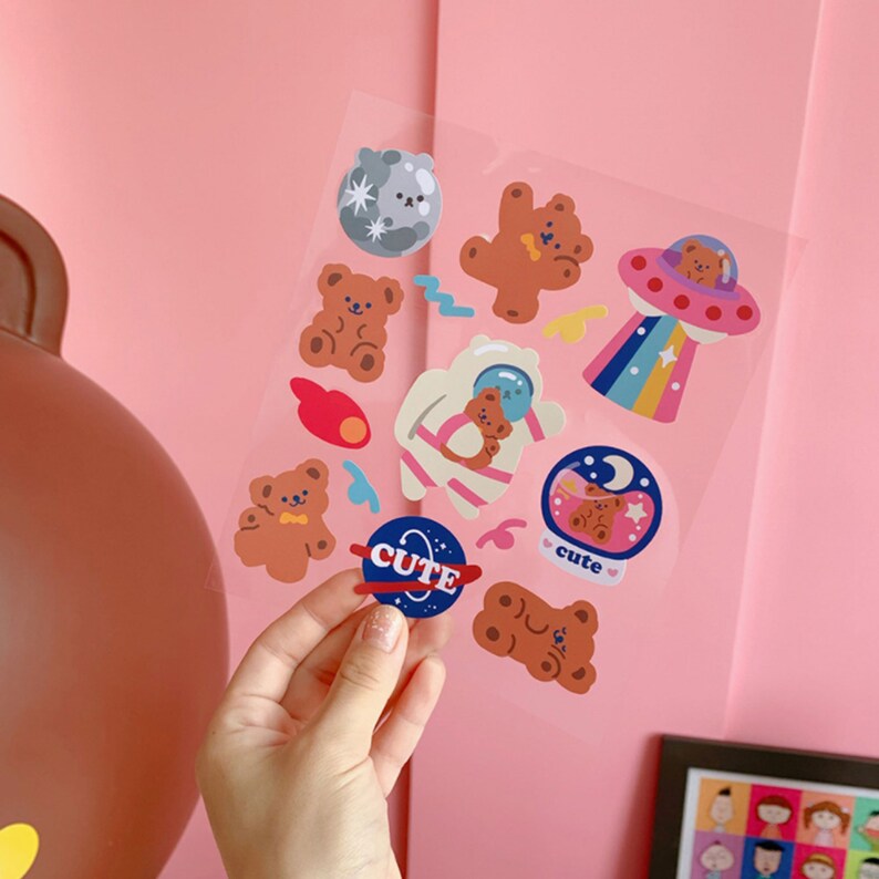 milkjoy cake bear stickersdeco stickerskorean etsy