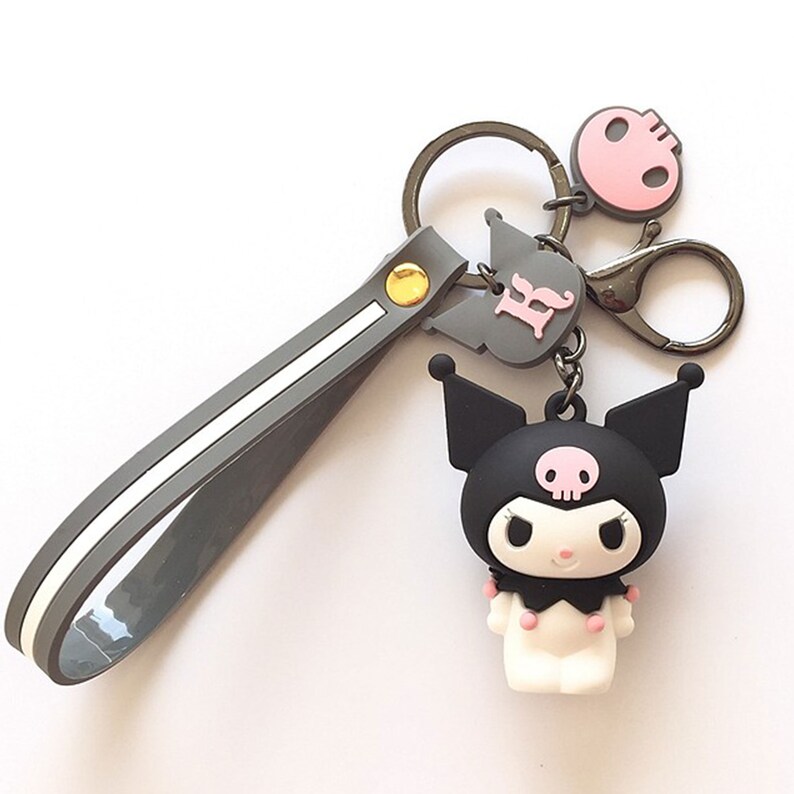 Cute Keychain Kuromi Melody Hello Kitty Bad BadtzMaru Keroppi Etsy