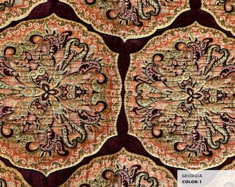 Ethnic Upholstery Velvet Fabric: Turkish Traditional Pattern