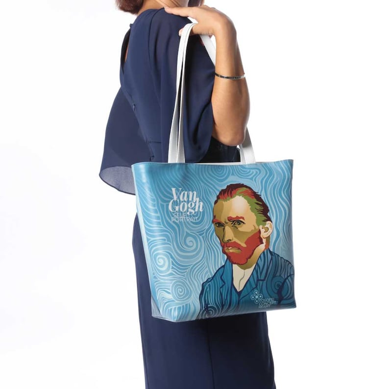 Bag Van Gogh Trapeze-Shaped Faux Leather