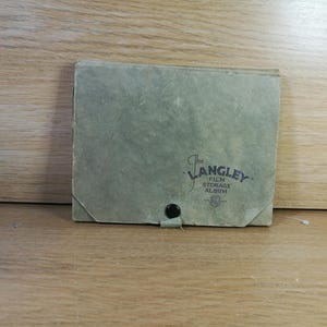 Álbum antiguo de Langley para almacenar negativos de películas / Artículo de colección raro