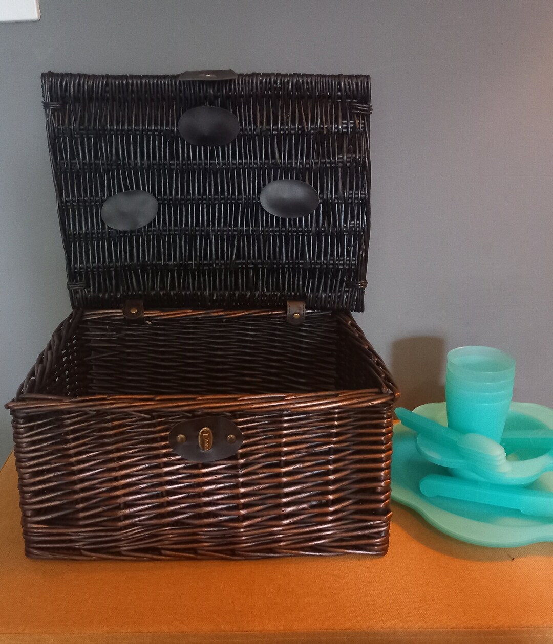 Marks and Spencer M&S Wicker Picnic Hamper Basket Brown Etsy