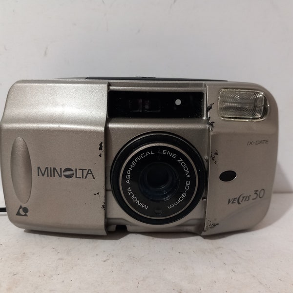 MINOLTA VECTIS 30 Camera APS Film Camera Tested Working -silver.