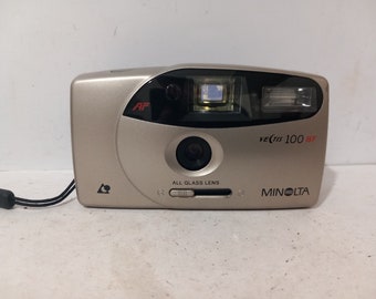 Film Camera Minolta Vectis 100 BF APS Autoflash Self Timer Point & Shoot.