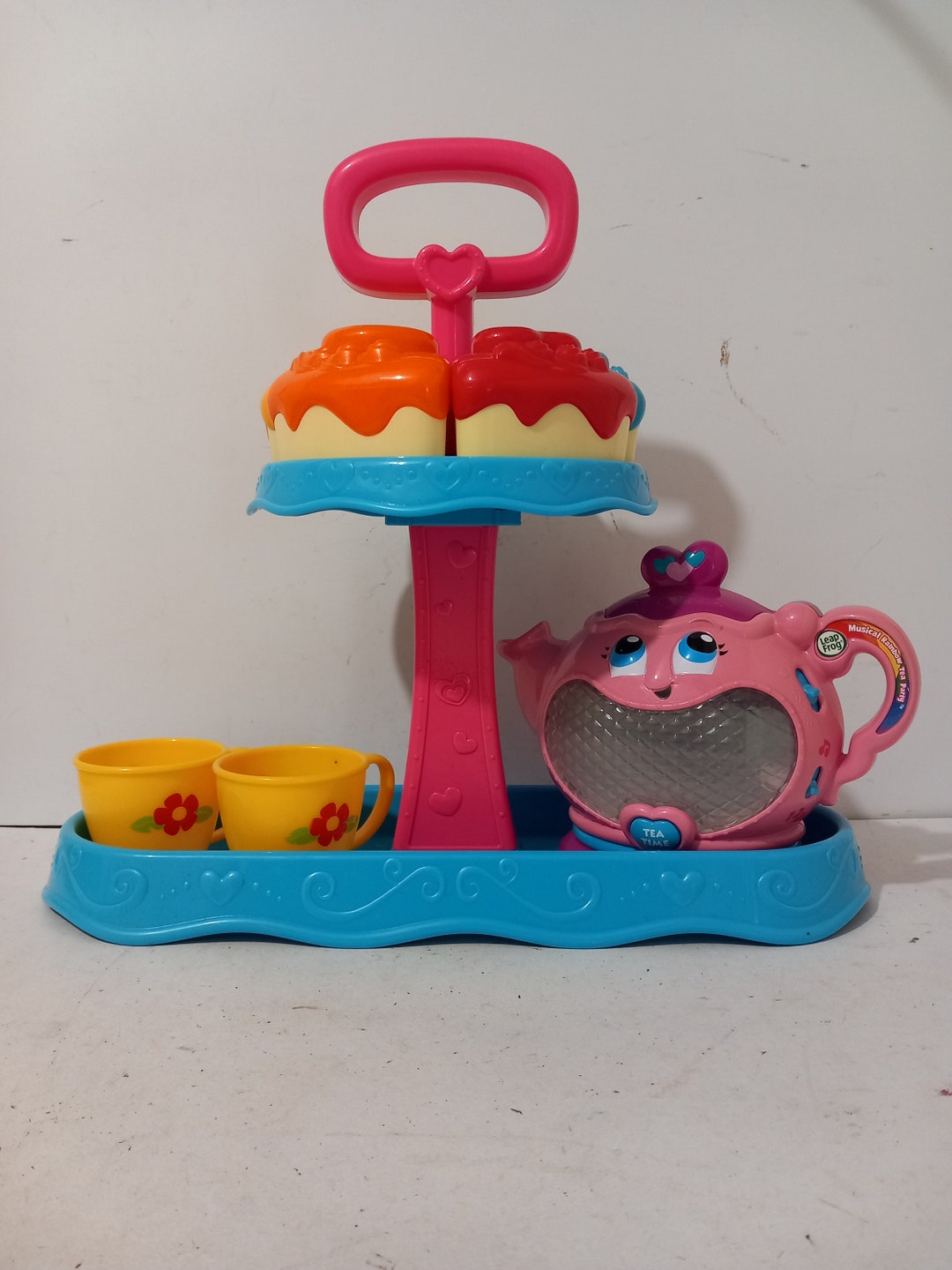 Leapfrog Musical Rainbow Tea Party Set Teacups Teapot Cake Slices Stand . Etsy UK