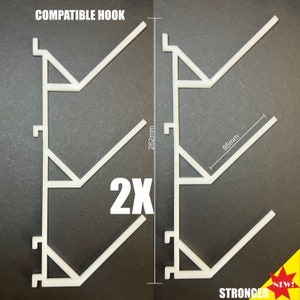 2x IKEA SKADIS Compatible 3 prong Hook Organiser Embroidery Threads Holder