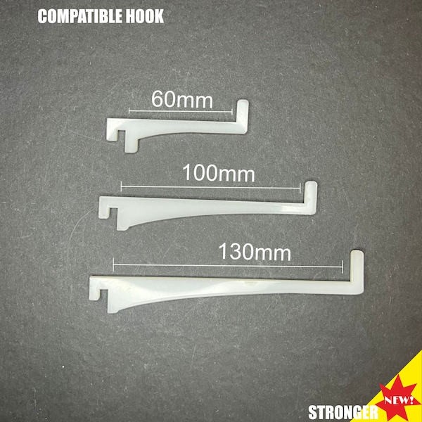 IKEA SKADIS Pegboard Compatible Straight Strong Hook edged