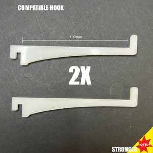 2x IKEA SKADIS Pegboard Compatible Straight STRONG Hook short edged