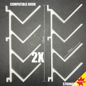 2x IKEA SKADIS kompatibler 4 Zacken Haken Organizer Stickgarn Halter
