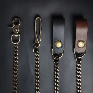 BIKER WALLET CHAIN / Antique Brass / Solid Brass.