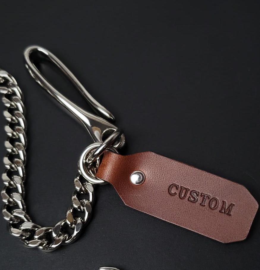 Nickel Biker Wallet Chain: Solid Brass, Leather Belt Loop - Etsy