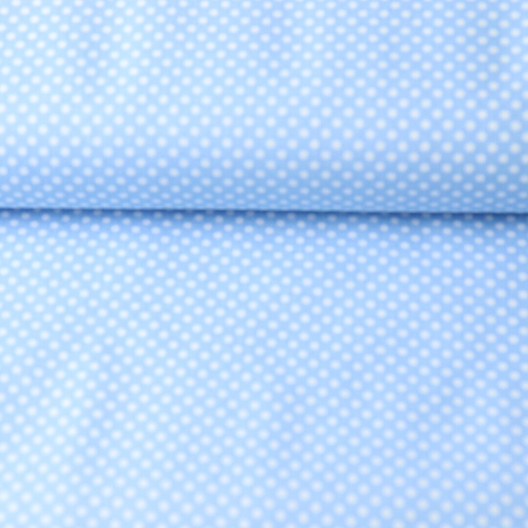 Cotton Print Polka Dot Light Blue - Etsy