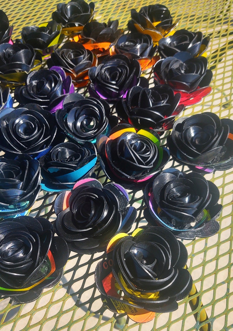 Record Rose made from vinyl records with or without wire Etsy