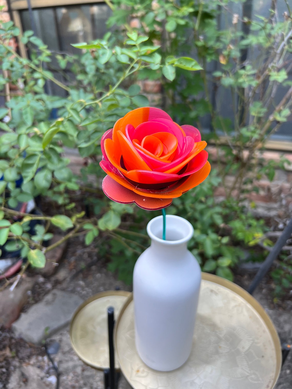 Colored Vinyl Record Rose Etsy