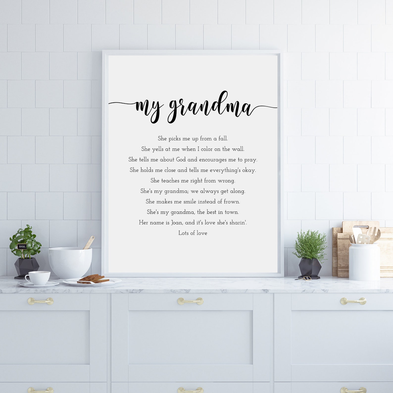Grandma Poem Digital PRINT Grandma Gift Grandparent Poem Etsy