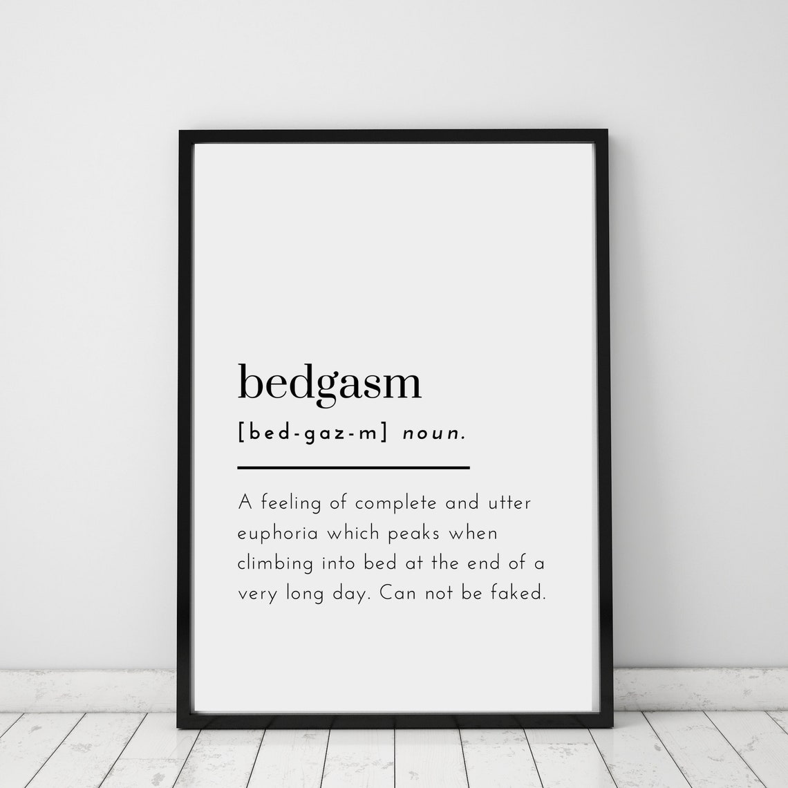 Bedgasm Noun Print Bedroom Print Prints With Quotes