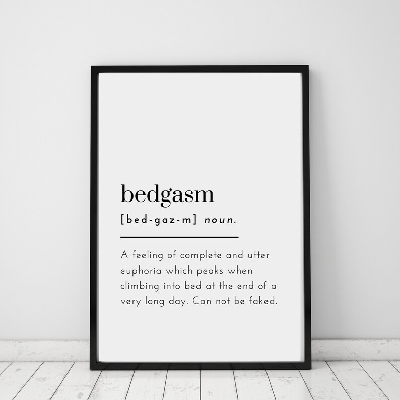 bedgasm noun print bedroom print prints with quotes bedroom etsy