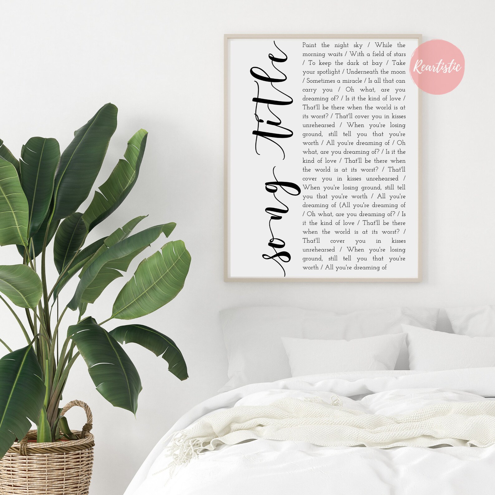 Custom Song Lyrics Wall Art at Clay blog