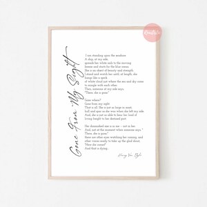 Gone From My Sight Henry Van Dyke Grief Poem Loss of Loved | Etsy