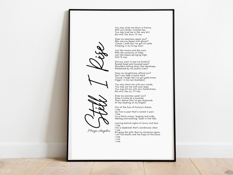 maya angelou poems still i rise meaning