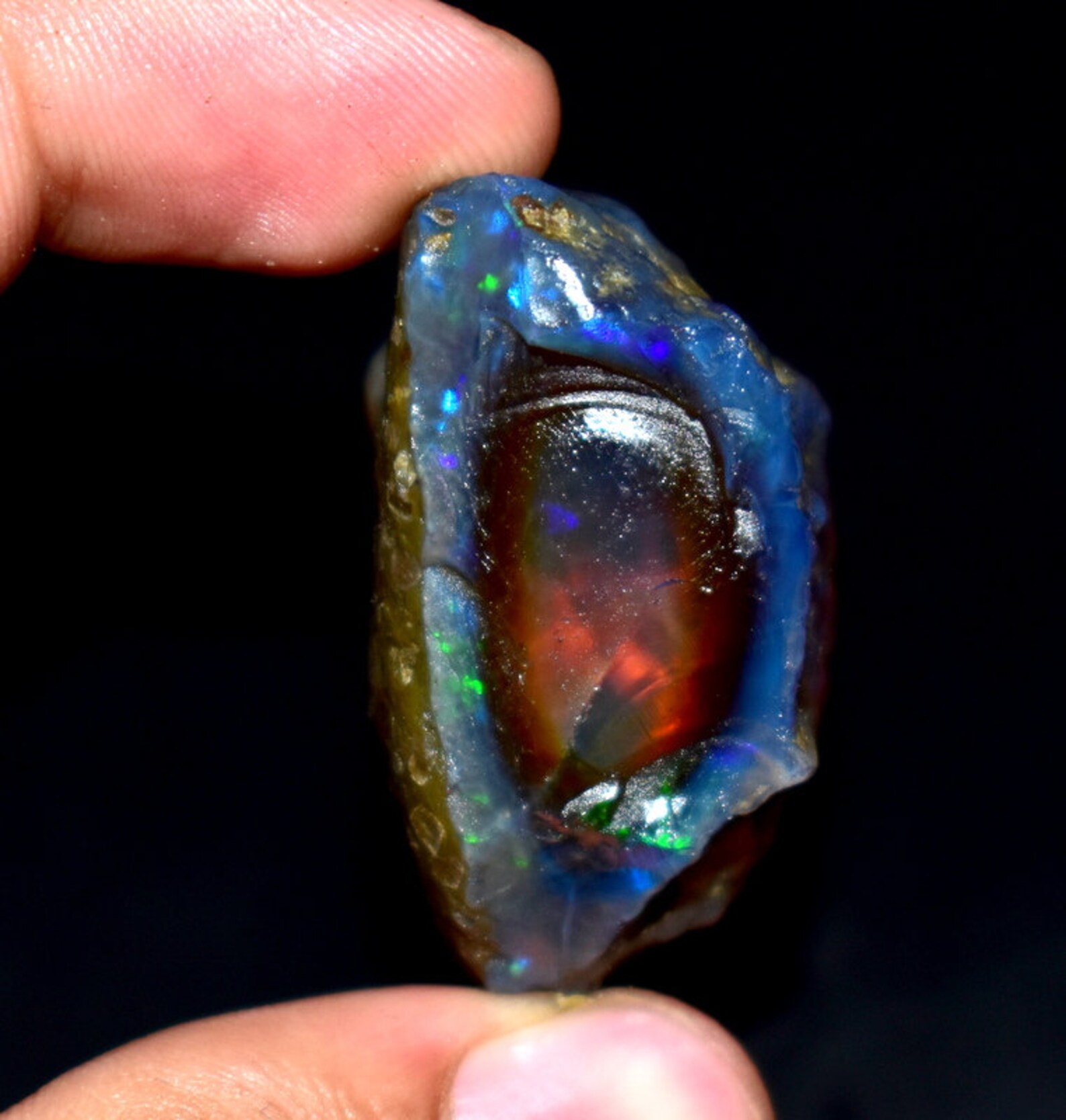 Natural Huge Opal Rough Gemstone 145ct. Fire Opal Etsy