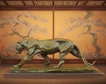 animal statue feline bronze / animal Bronze Sculpture Statue Art