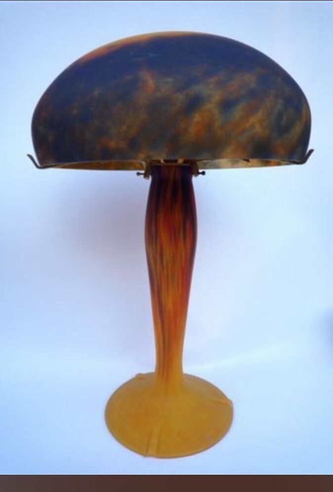 Lampe Verre de Style Muller/Lamp Glass After Muller