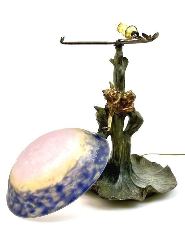 Daum Art Nouveau Lamp aux Nymphs - Etsy