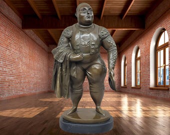 Large 100% solid bronze Fernando Botero matador statue