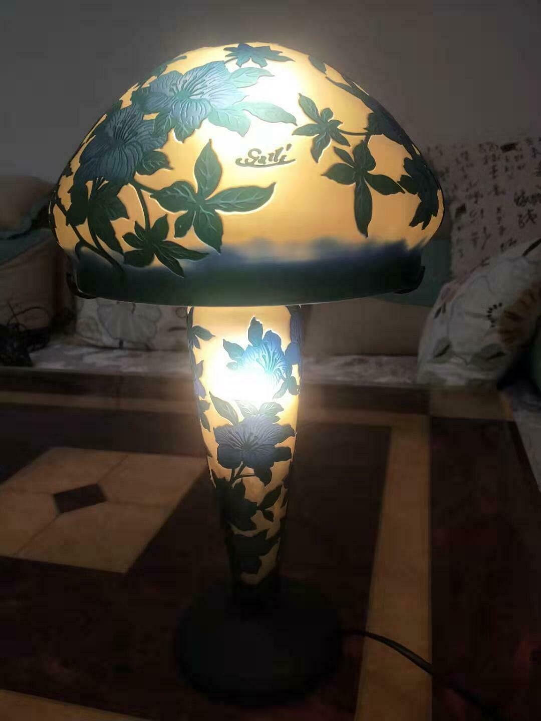 Lampe Verre de Style Galle/Lamp Glass After Galle