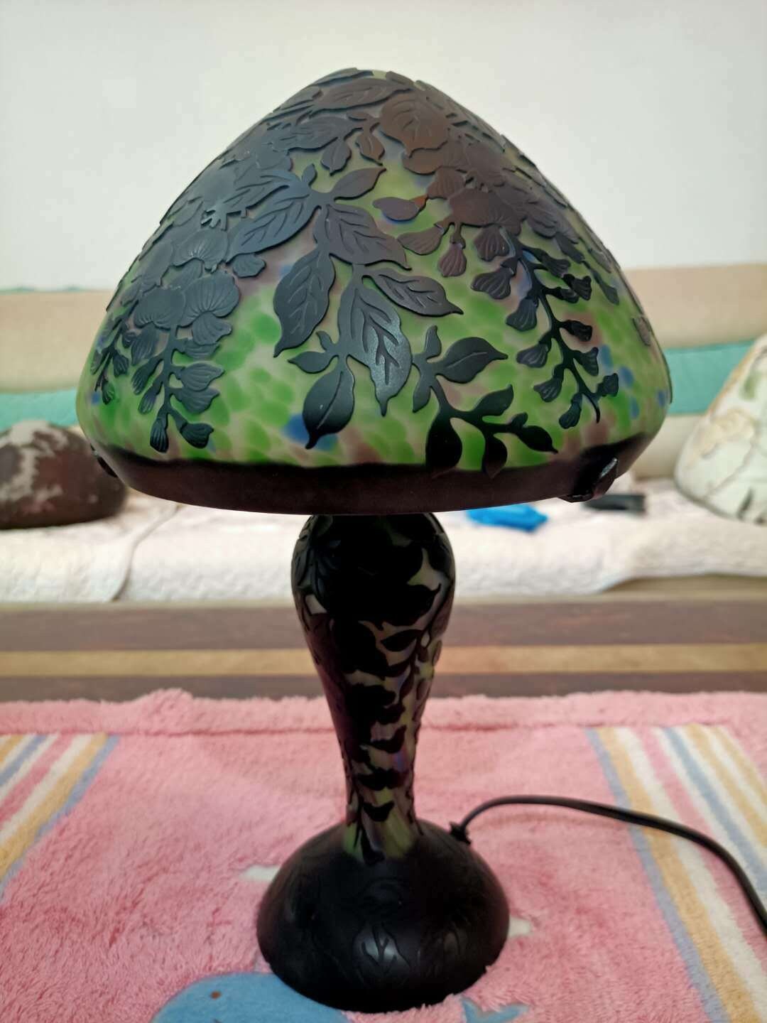 Lampe Verre de Style Galle/Lamp Glass After Galle