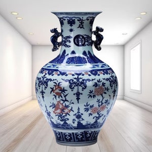 Chinese Blue and White Porcelain Ornaments Flower Vase