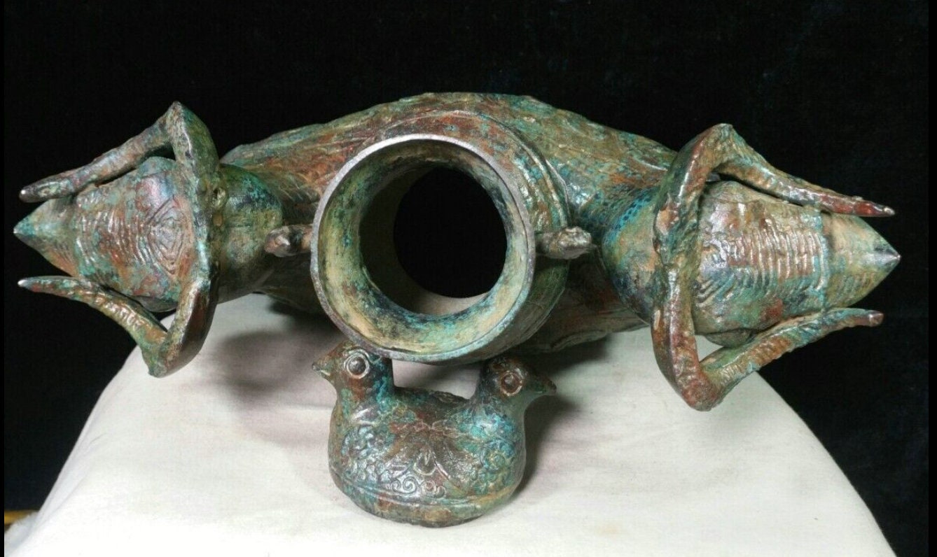 中国古代殷州王朝アイテム青銅羊ワインボトルつるポット zun - Etsy 日本