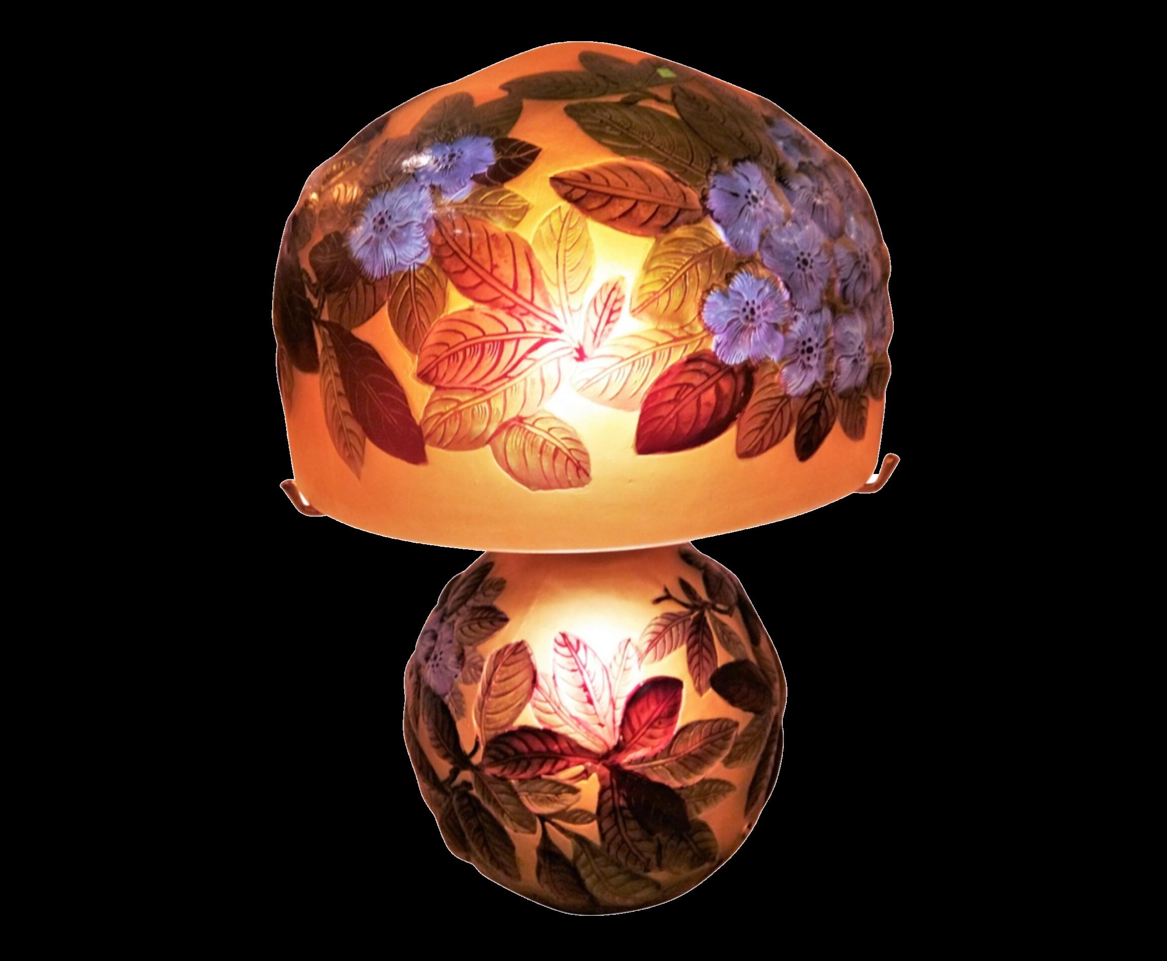 Lampe Verre de Style Galle/Lamp Glass After Galle