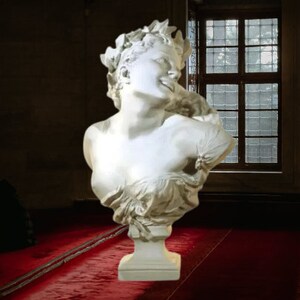 Buste de Bacchante marbre reconstitué