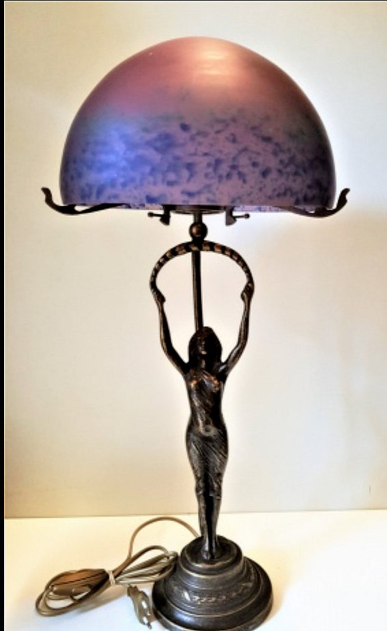 Art Deco Lampe Venus Lampshades Paste And 特価 Lamp Glass In Art Deco Lampe Venus Lampshades Paste, Glass Antique Lampshades