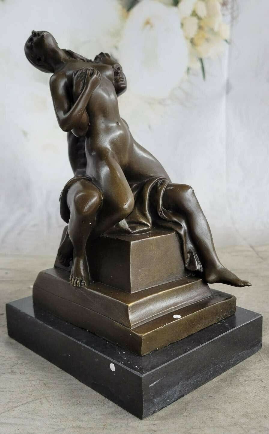 statue Couple Nus Erotique/Érotique Sexuels Bronze Figurine Par Jean Patoue