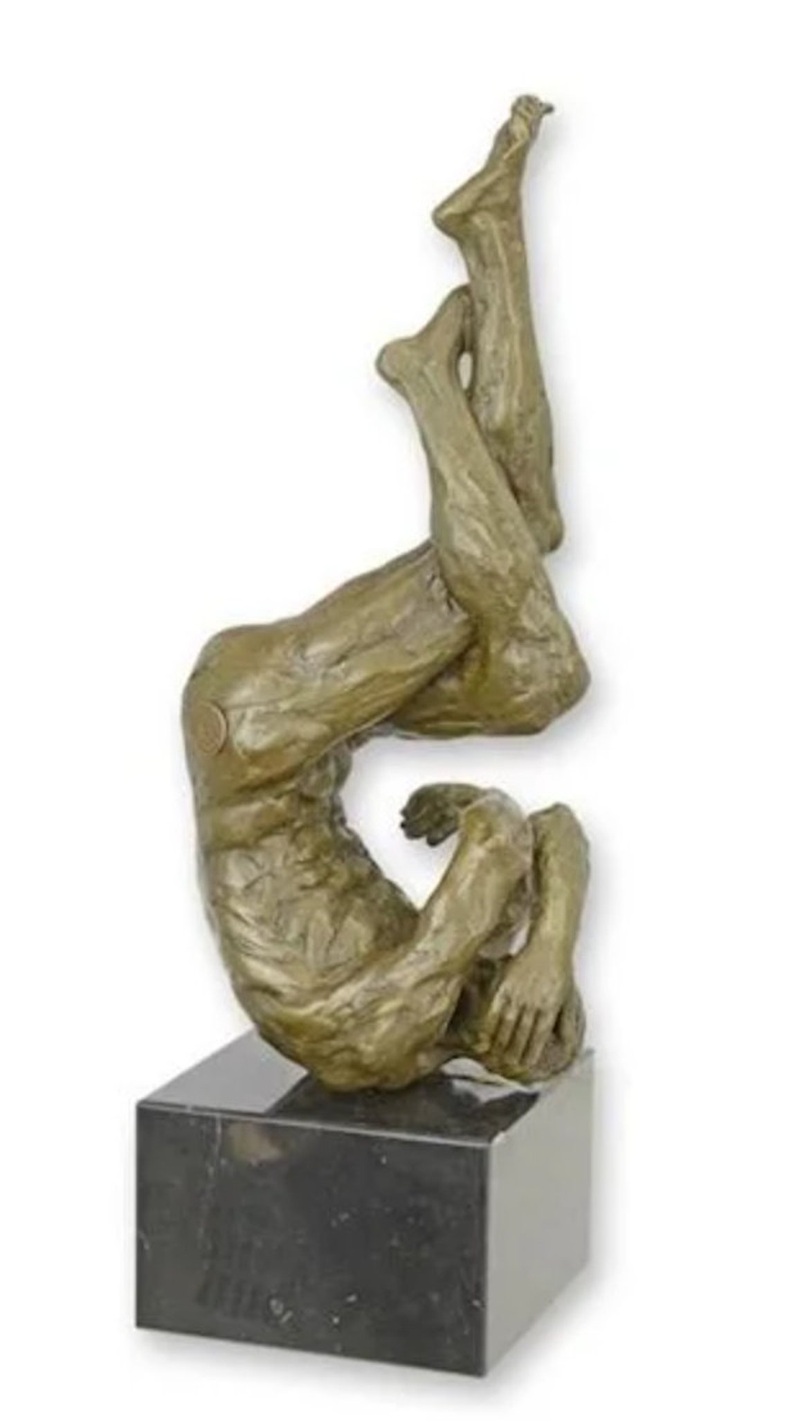 Bronze Statue Naked Man Contortionist - Etsy